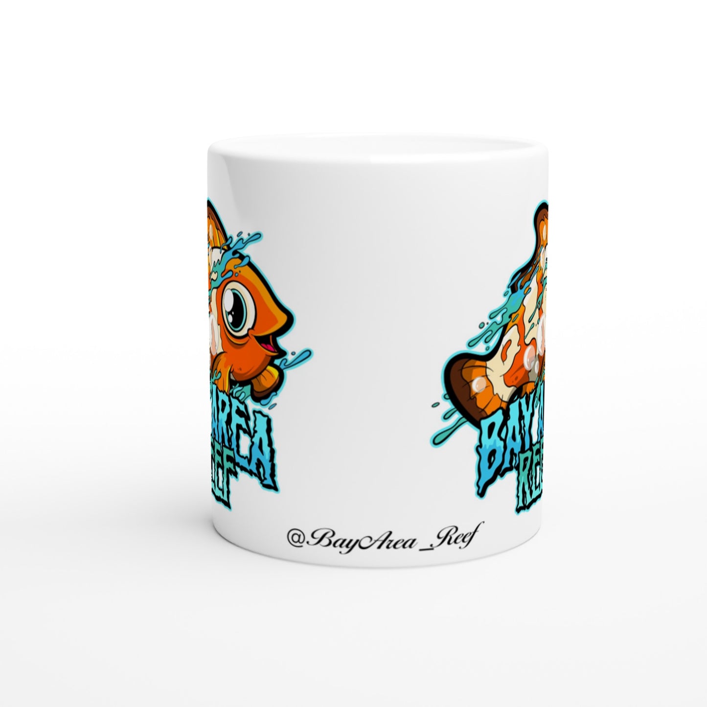 Bay Area Reef White 11oz Ceramic Mug (Clownfish)