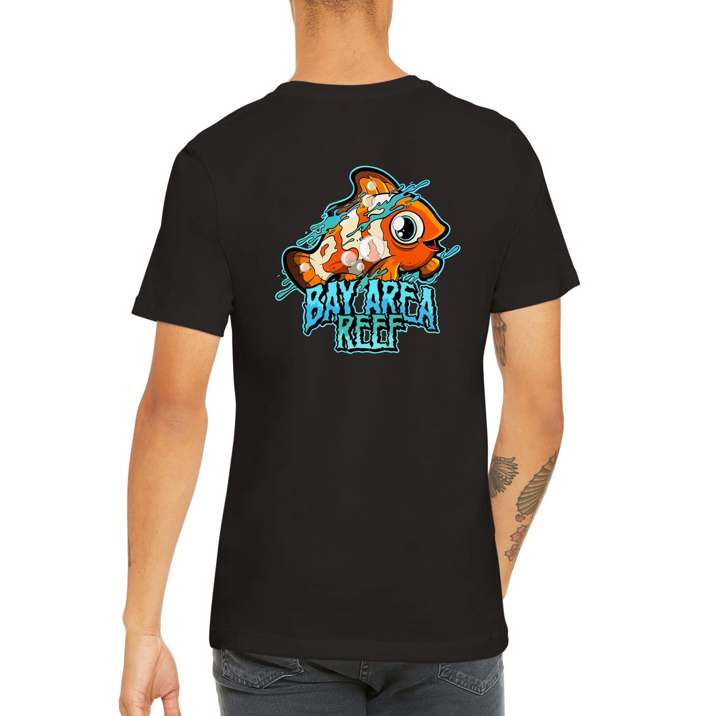 BayAreaReef Clownfish Logo Black Unisex T-Shirt