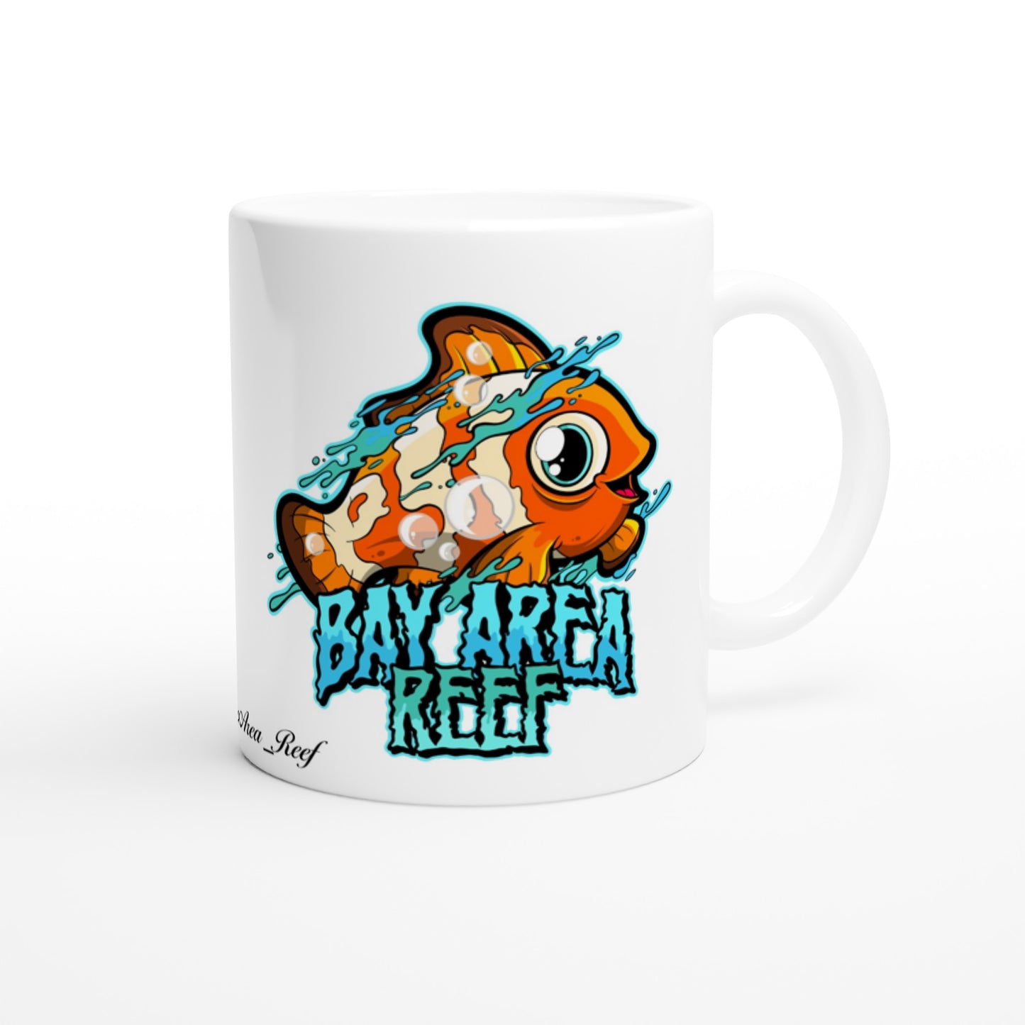 Bay Area Reef White 11oz Ceramic Mug (Clownfish)