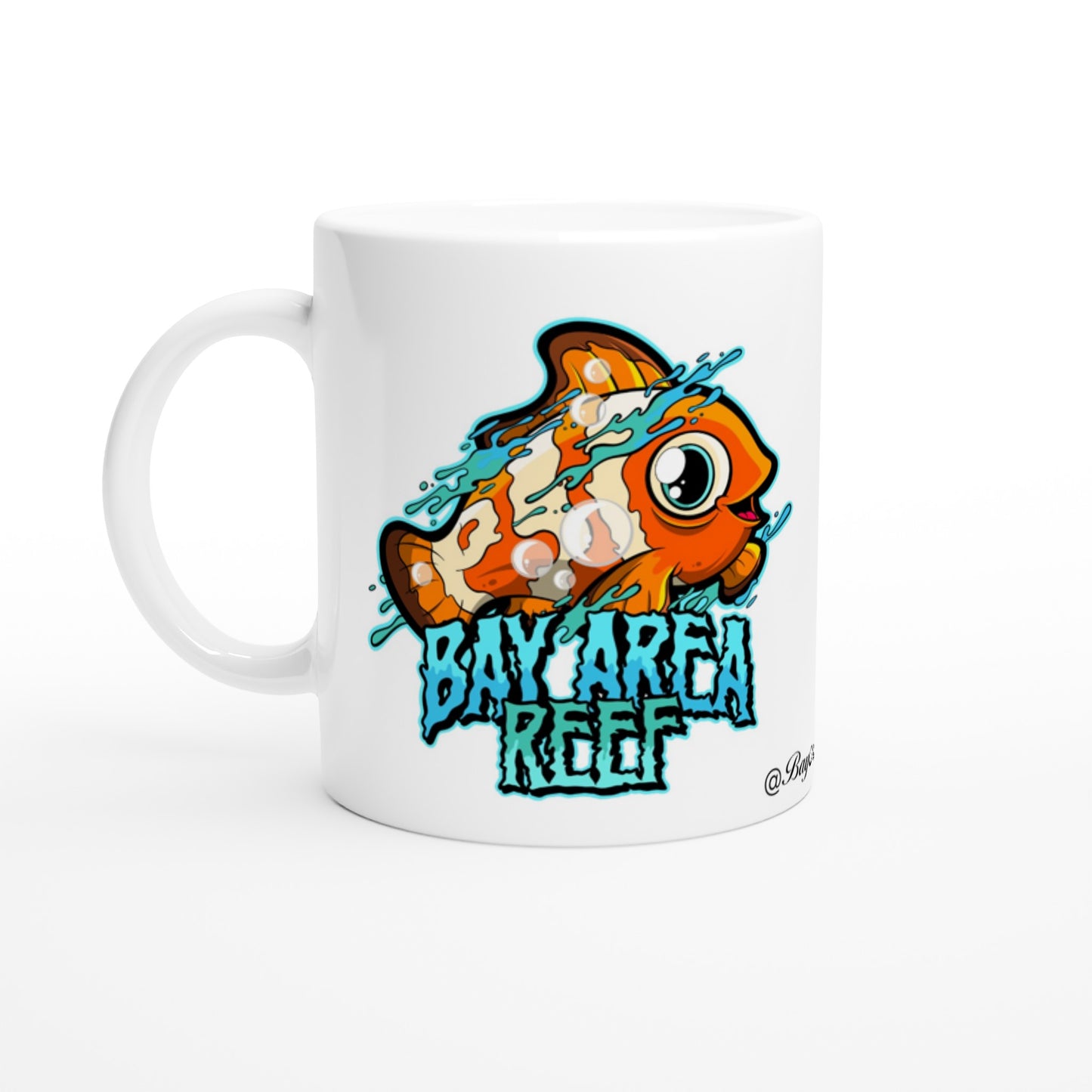 Bay Area Reef White 11oz Ceramic Mug (Clownfish)